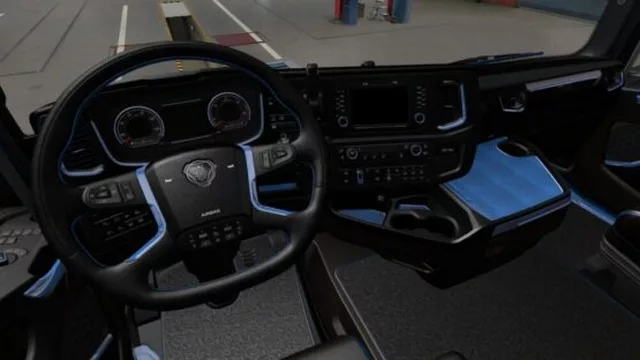 Interior Preto/Azul Scania S – ETS2 1.49
